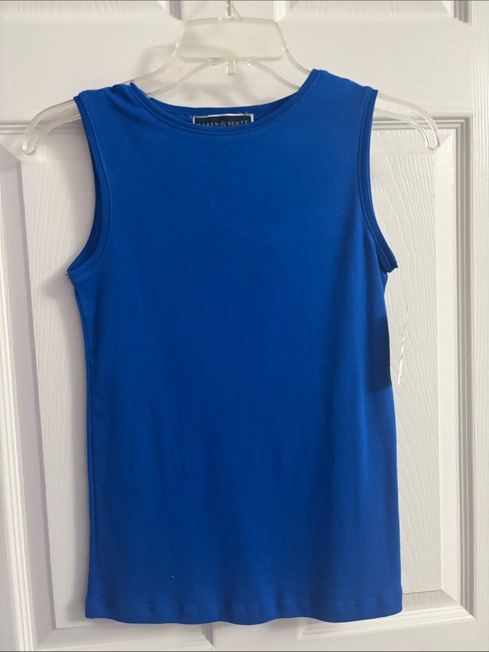 Karen Scott Royal Blue Sleeveless Crewneck Tank